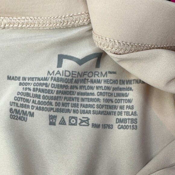 Maidenform Womens Size Medium 6 Panty Boyshort Barely There Beige New - Picture 6 of 9